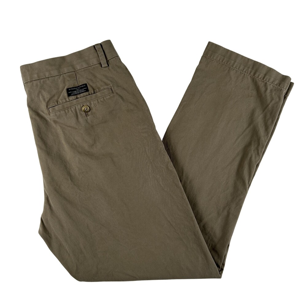 Banana Republic Pants Mens 35x30 Beige Aiden Slim Fit Chino 100% Cotton Casual